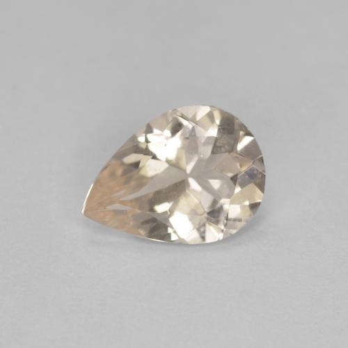 Morganite naturale dorato da 0,54 ct, taglio a pera, VS