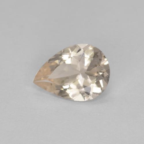 Morganite naturale dorato da 0,54 ct, taglio a pera, VS