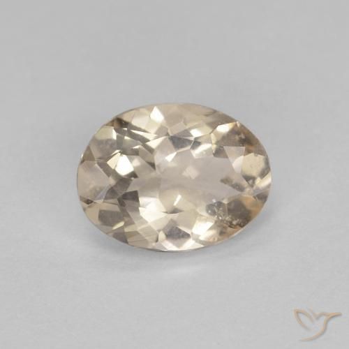 0.79ct Naturale Dorato chiaro Morganite, Ovale, VS