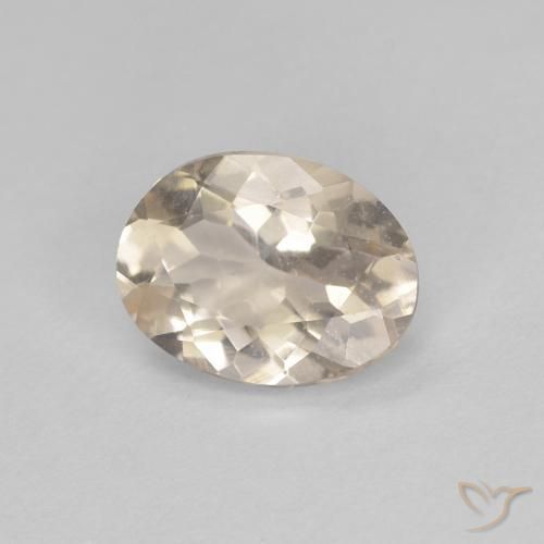 Morganite Dorato chiaro naturale da 0.79 ct, Ovale, VS