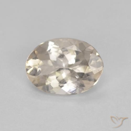 0.85ct Naturale Dorato chiaro Morganite, Ovale, VS