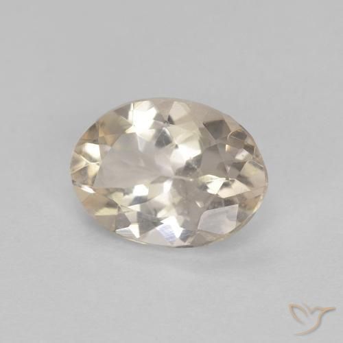 Morganite Dorato chiaro naturale da 0.85 ct, Ovale, VS