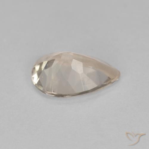 Morganite Dorato chiaro naturale da 0.76 ct, Forma a pera, VS