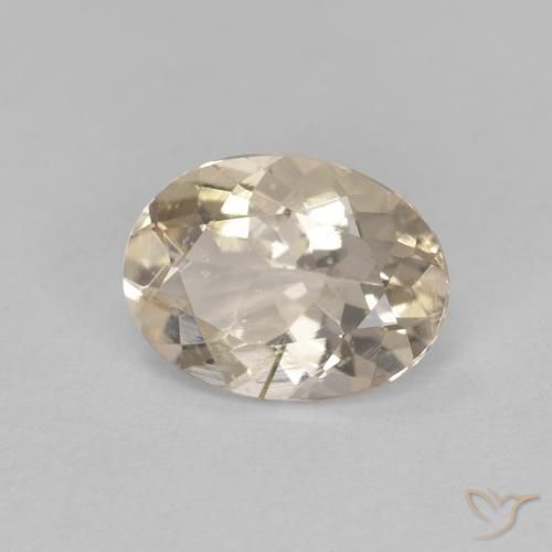 Morganite Dorato chiaro naturale da 1.02 ct, Ovale, VS