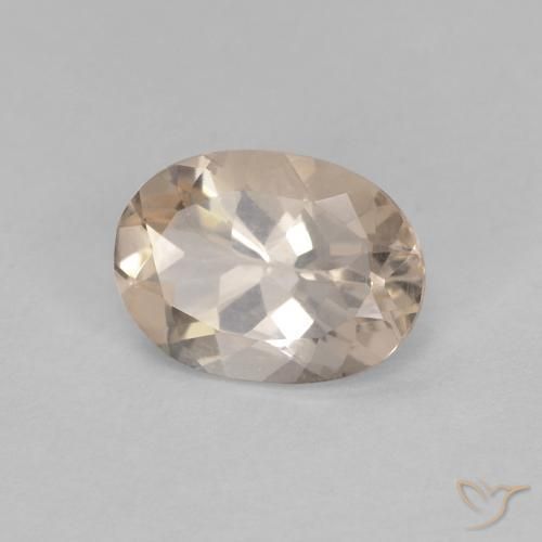 Morganite Dorato chiaro naturale da 0.92 ct, Ovale, VVS
