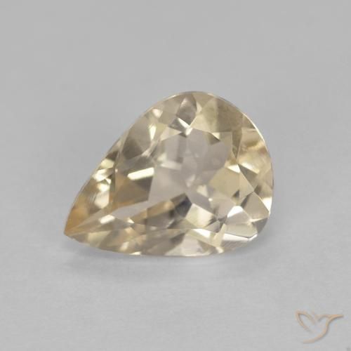 0.97ct Naturale Dorato chiaro Morganite, Forma a pera, VVS-VS