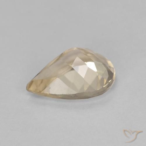 Morganite Dorato chiaro naturale da 0.97 ct, Forma a pera, VVS-VS