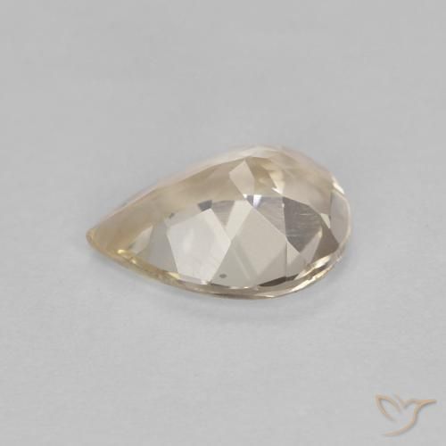 Morganite Dorato chiaro naturale da 0.84 ct, Forma a pera, VS