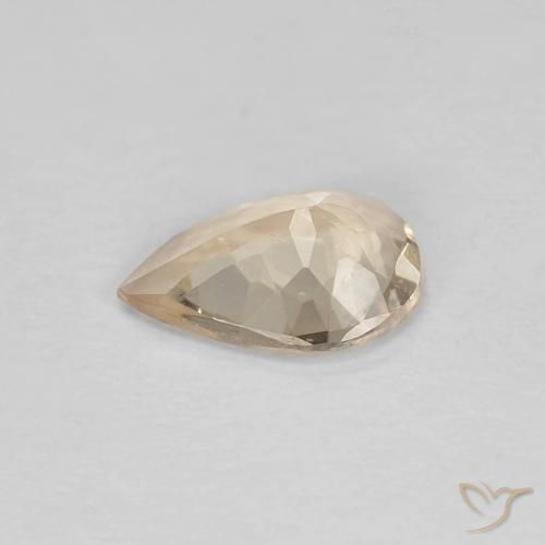 Morganite Dorato chiaro naturale da 0.66 ct, Forma a pera, VS