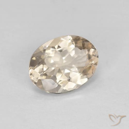 Morganite Dorato chiaro naturale da 1.00 ct, Ovale, VVS-VS