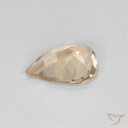 Morganite Arancione chiaro naturale da 0.75 ct, Forma a pera, VVS-VS