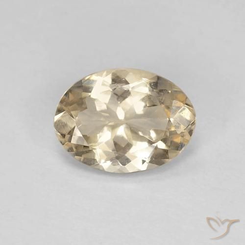 0.89ct Naturale Dorato chiaro Morganite, Ovale, VVS