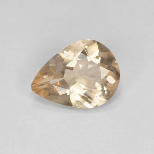 Morganite Arancione chiaro naturale da 0.78 ct, Forma a pera, VS