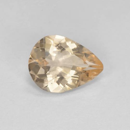 Morganite Arancione chiaro naturale da 0.78 ct, Forma a pera, VS