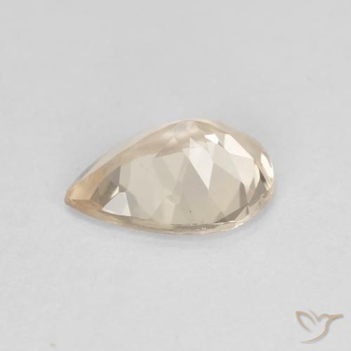 Morganite Dorato chiaro naturale da 0.84 ct, Forma a pera, VVS-VS