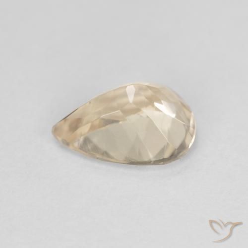 Morganite Dorato chiaro naturale da 0.91 ct, Forma a pera, VVS