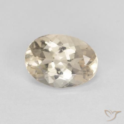 Morganite Dorato chiaro naturale da 0.99 ct, Ovale, VVS-VS