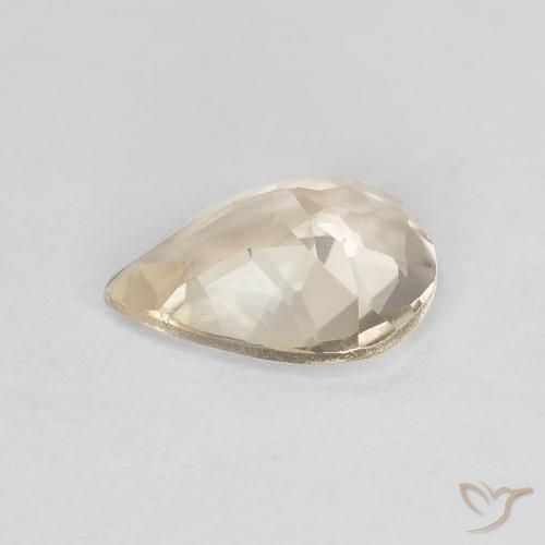 Morganite Dorato chiaro naturale da 0.95 ct, Forma a pera, VVS-VS