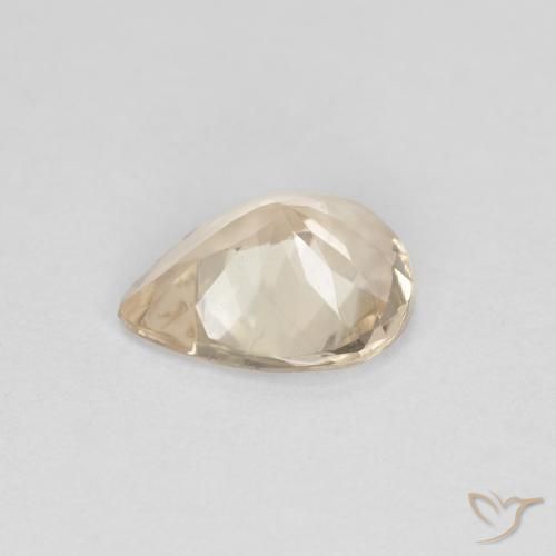 Morganite Dorato chiaro naturale da 0.70 ct, Forma a pera, VS
