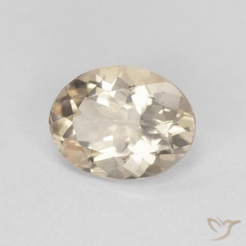 Morganite Dorato chiaro naturale da 1.04 ct, Ovale, VS