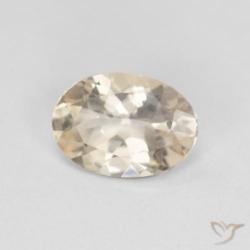 Morganite Dorato chiaro naturale da 0.86 ct, Ovale, VVS-VS