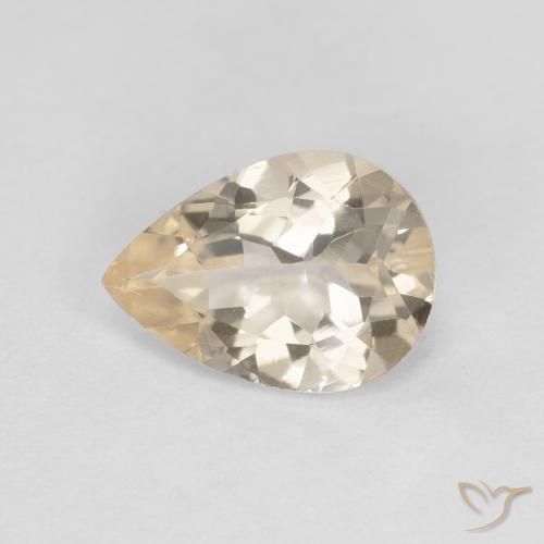 0.88ct Naturale Dorato chiaro Morganite, Forma a pera, VVS