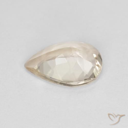 Morganite Dorato chiaro naturale da 0.88 ct, Forma a pera, VVS