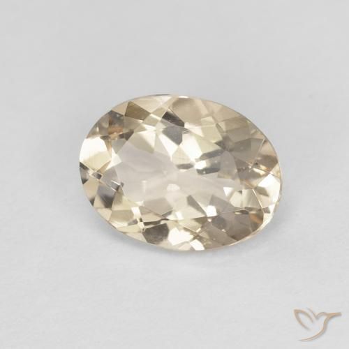 0.98ct Naturale Dorato chiaro Morganite, Ovale, VVS-VS