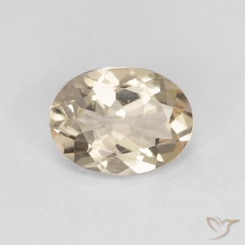 Morganite Dorato chiaro naturale da 0.98 ct, Ovale, VVS-VS