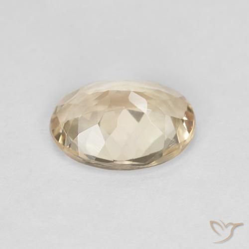 Morganite Dorato chiaro naturale da 0.98 ct, Ovale, VVS-VS
