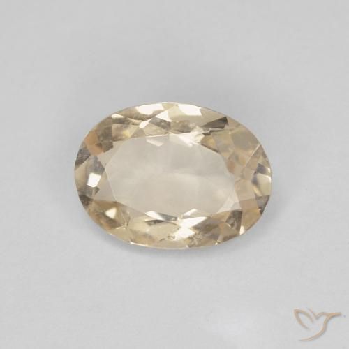 0.81ct Naturale Dorato chiaro Morganite, Ovale, VS