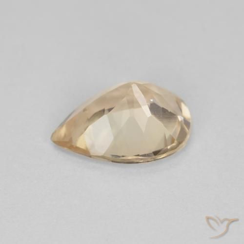 Morganite Dorato chiaro naturale da 0.90 ct, Forma a pera, VS