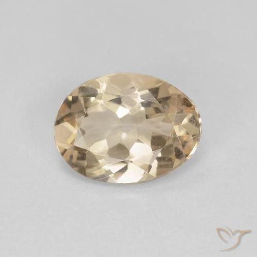 0.92ct Naturale Dorato chiaro Morganite, Ovale, VS