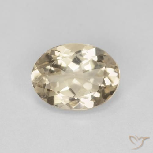 1.06ct Naturale Dorato chiaro Morganite, Ovale, VVS