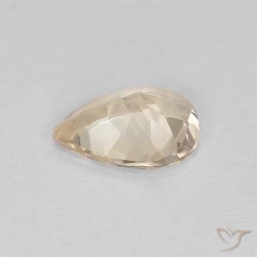 Morganite Dorato chiaro naturale da 0.78 ct, Forma a pera, VS