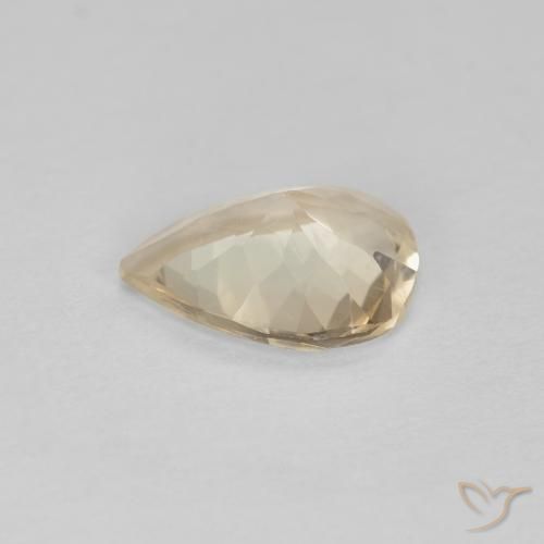 Morganite Dorato chiaro naturale da 0.70 ct, Forma a pera, VS