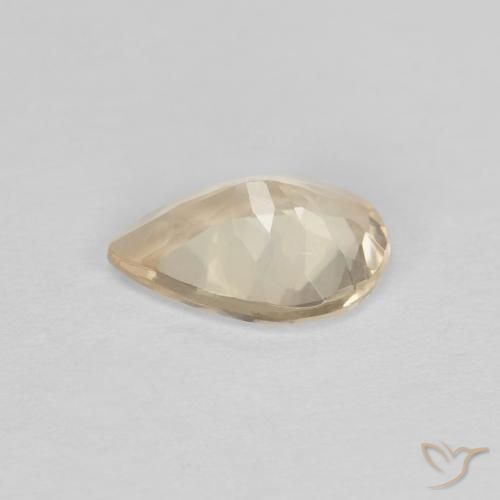 Morganite Dorato chiaro naturale da 0.75 ct, Forma a pera, VS