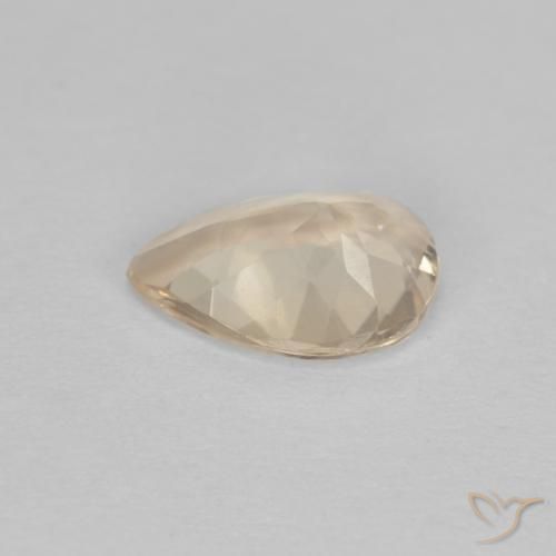 Morganite Dorato chiaro naturale da 0.75 ct, Forma a pera, VS