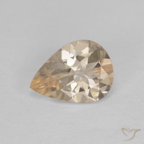 0.86ct Naturale Dorato chiaro Morganite, Forma a pera, VS