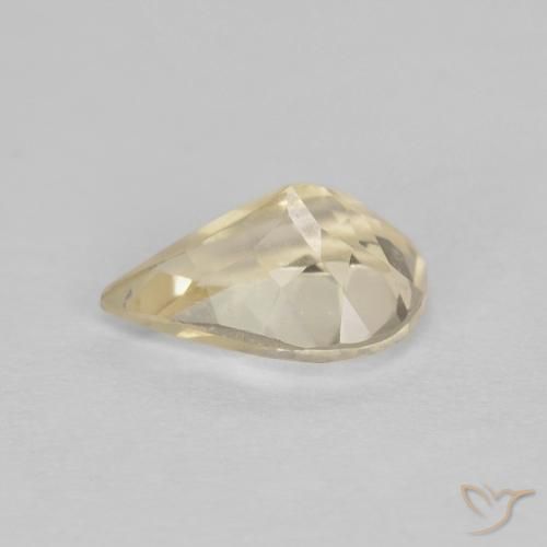 Morganite Giallo chiaro naturale da 0.84 ct, Forma a pera, VVS