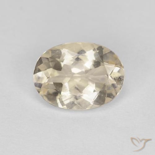 0.97ct Naturale Dorato chiaro Morganite, Ovale, VVS-VS