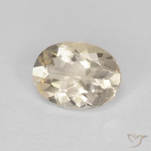 Morganite Dorato chiaro naturale da 0.97 ct, Ovale, VVS-VS