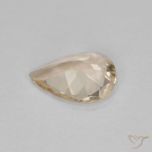 Morganite Giallo chiaro naturale da 0.71 ct, Forma a pera, VVS-VS
