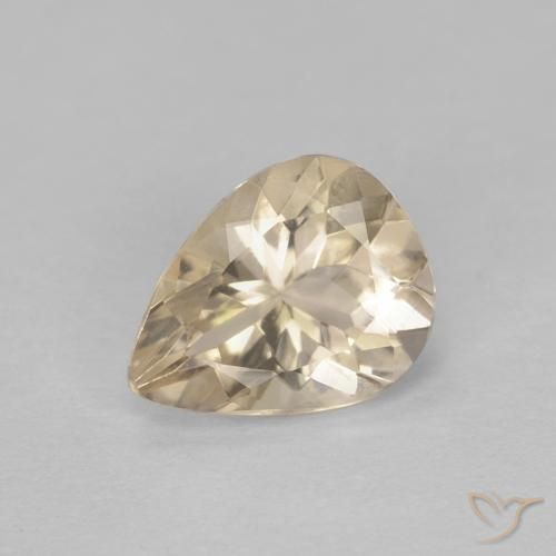 0.94ct Naturale Color crema Morganite, Forma a pera, VVS