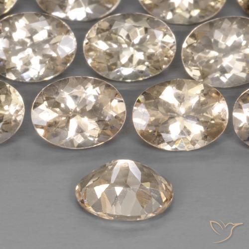 Morganite Dorato chiaro naturale da 1.09 ct, Ovale, VS