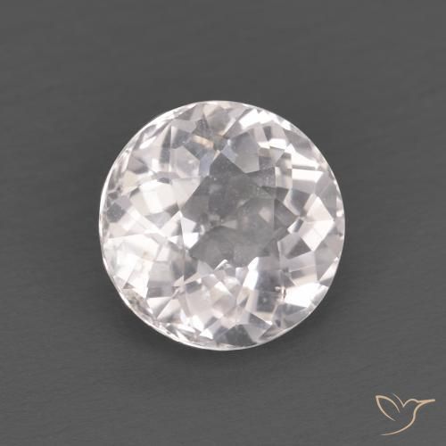 Morganite Rosa chiaro naturale da 1.25 ct, Rotondo, VS