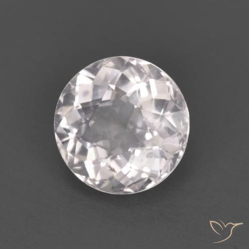 Morganite Rosa chiaro naturale da 1.24 ct, Rotondo, VS