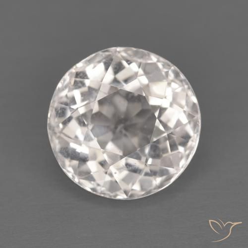 1.55ct Naturale Rosa Molto Chiaro Morganite, Rotondo, VVS-VS