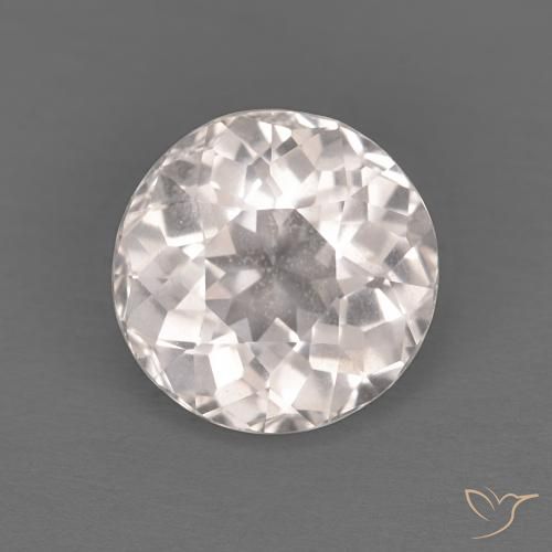 1.32ct Naturale Rosa Molto Chiaro Morganite, Rotondo, VVS-VS