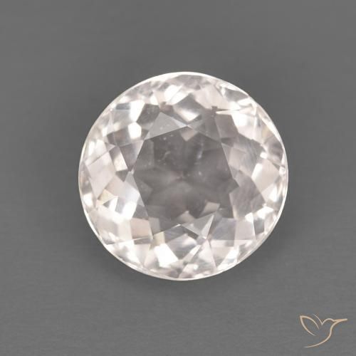 1.28ct Naturale Rosa Molto Chiaro Morganite, Rotondo, VVS-VS